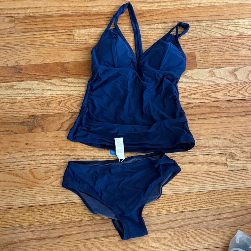 Cupshe Deep Blue Bikini Set